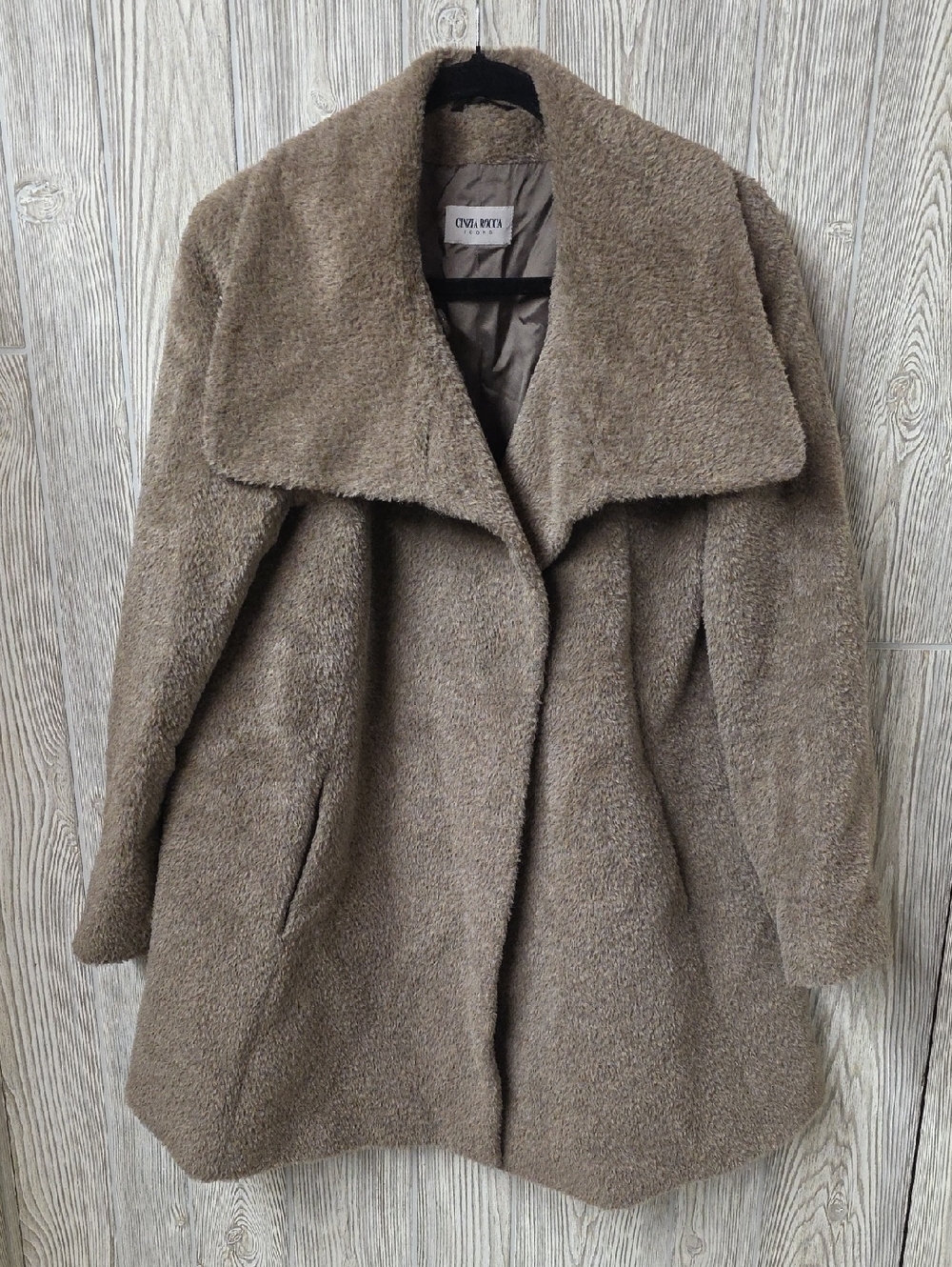 Cinzia Rocca Icons Alpaca Wool Jacket With Crossover Collar Womens Size 8
